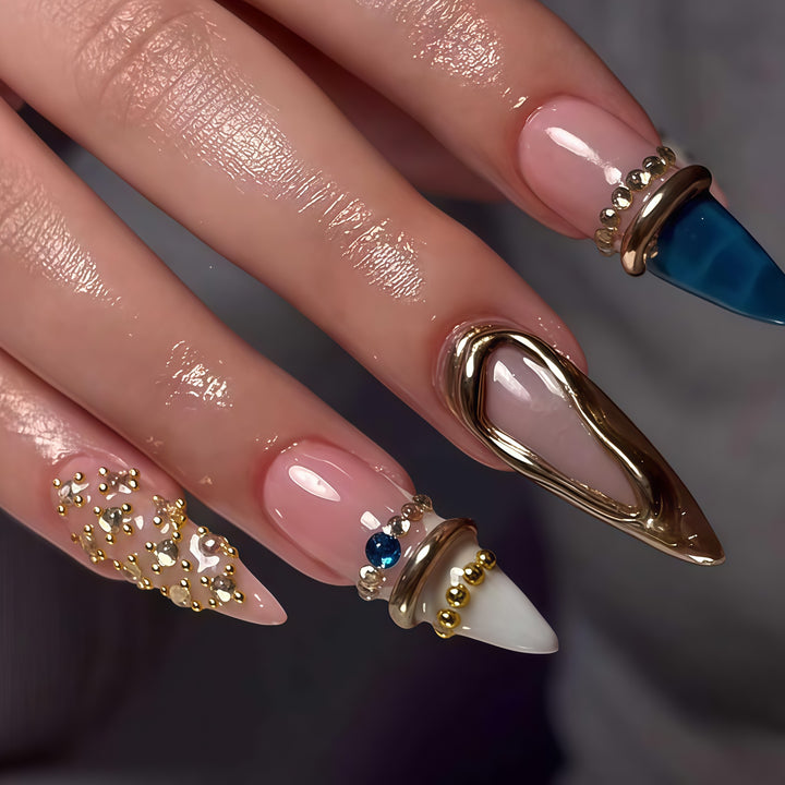 Künstlerische Glamour Nagelverlängerungen Karnz