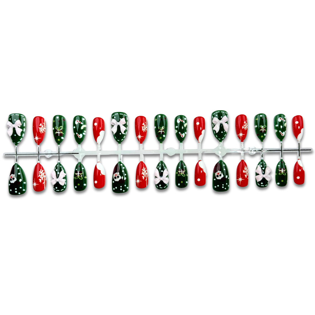 Dekorative Aufklebenägel-Set mit Weihnachtsthema