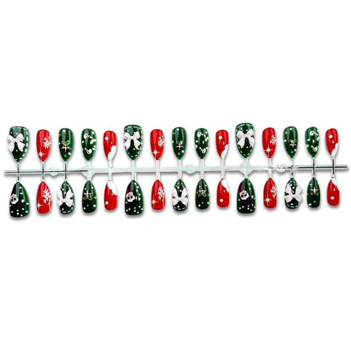 Dekorative Aufklebenägel-Set mit Weihnachtsthema