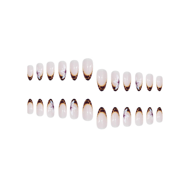 Exquisite Floral Design Stiletto Nails Karnz