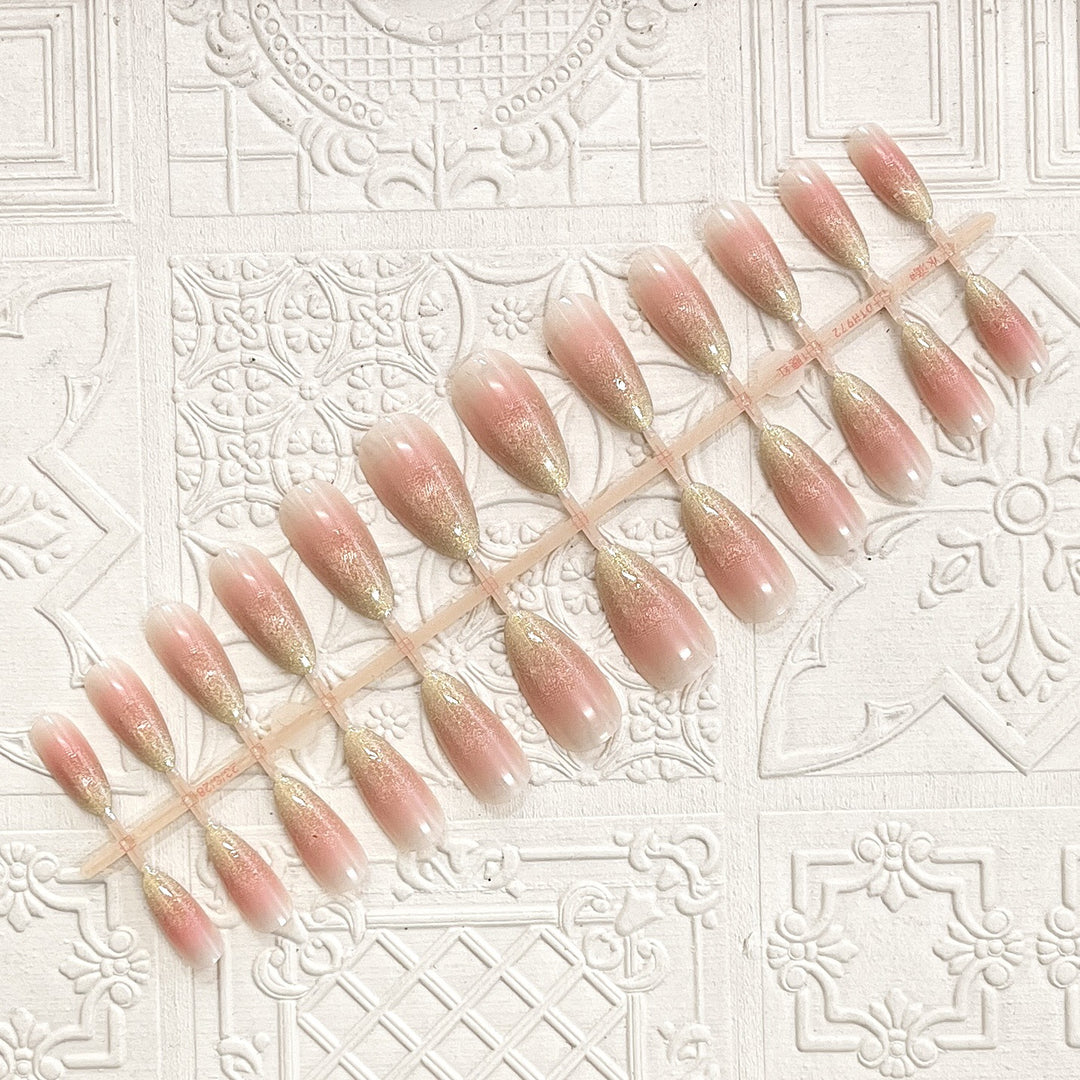 Premium Glitter Ombre Press-On Nails Karnz