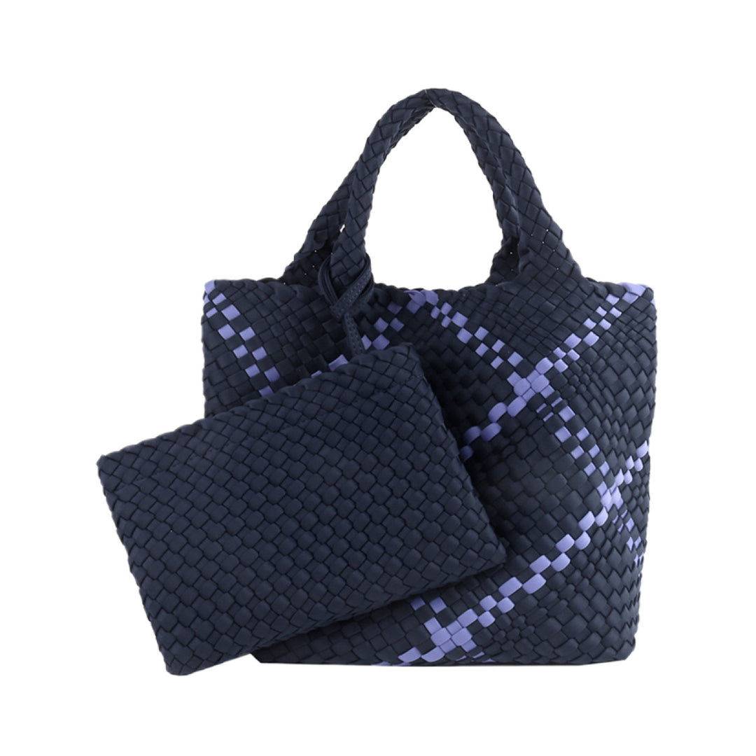 Geflochtene Handtasche mit Abnehmbarer Clutch Karnz