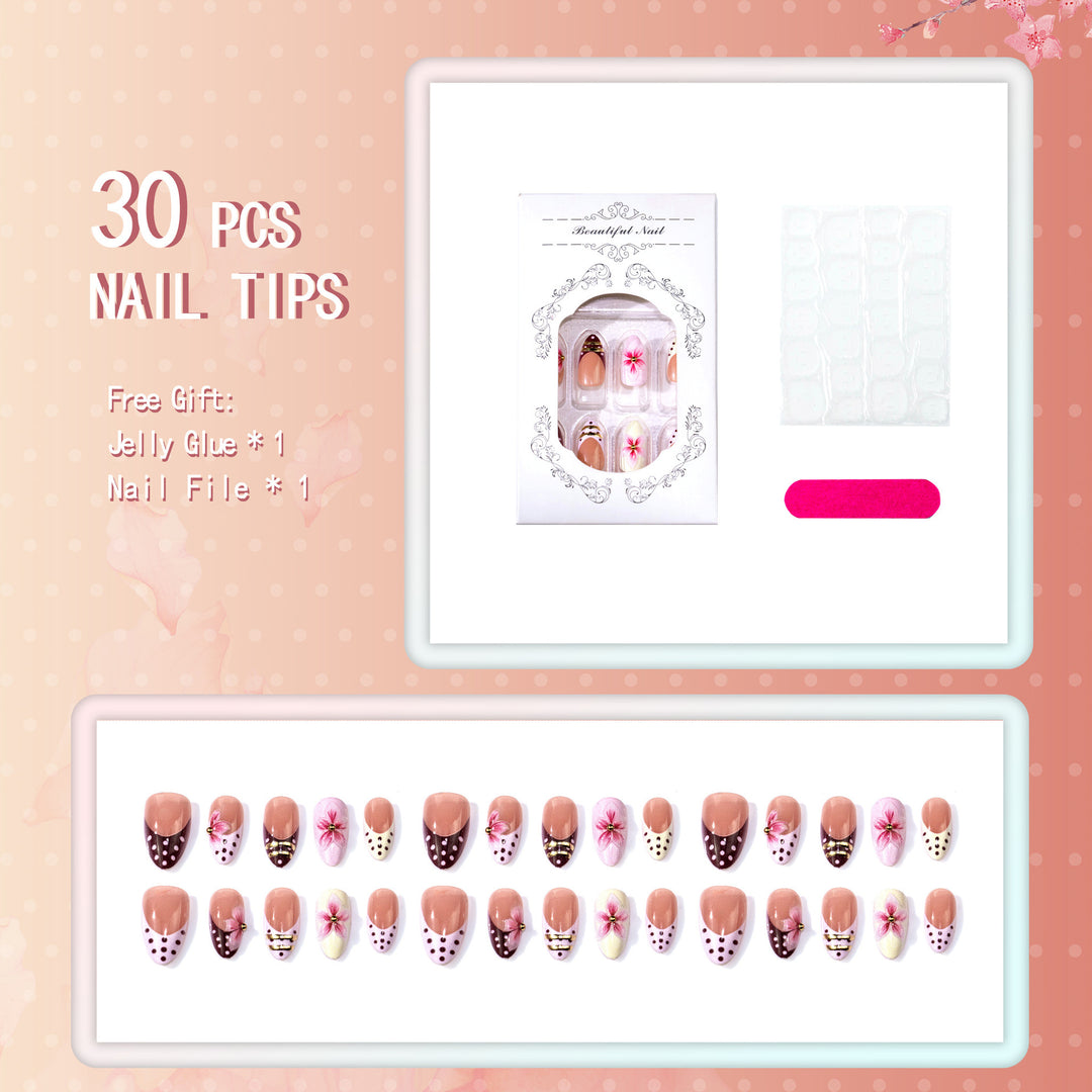 Dekoratives Floral Press-On Nagelset