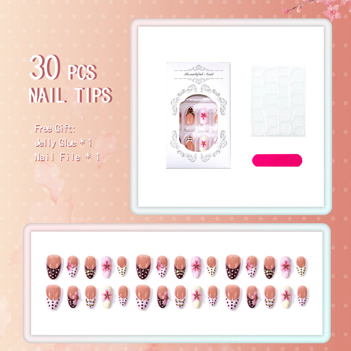 Dekoratives Floral Press-On Nagelset