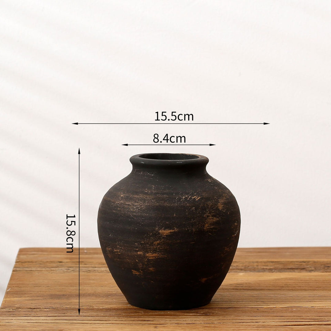 Handgefertigte Terrakotta Vase Karnz