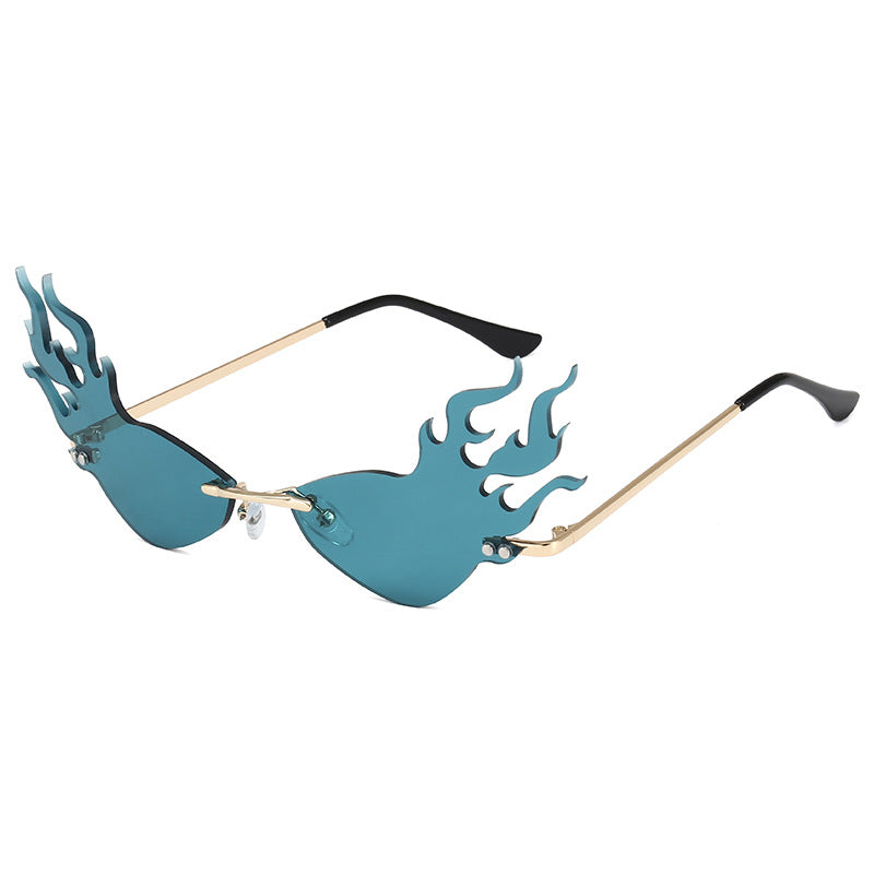 Damen modische Sonnenbrille mit flammenförmigem Design Karnz