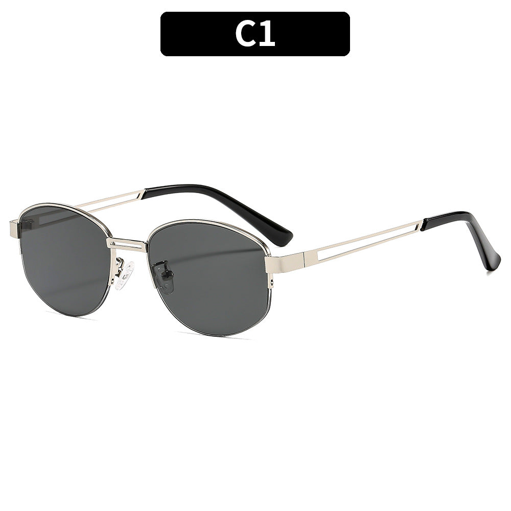 Winkeldesign Metallene Hexagon Sonnenbrille