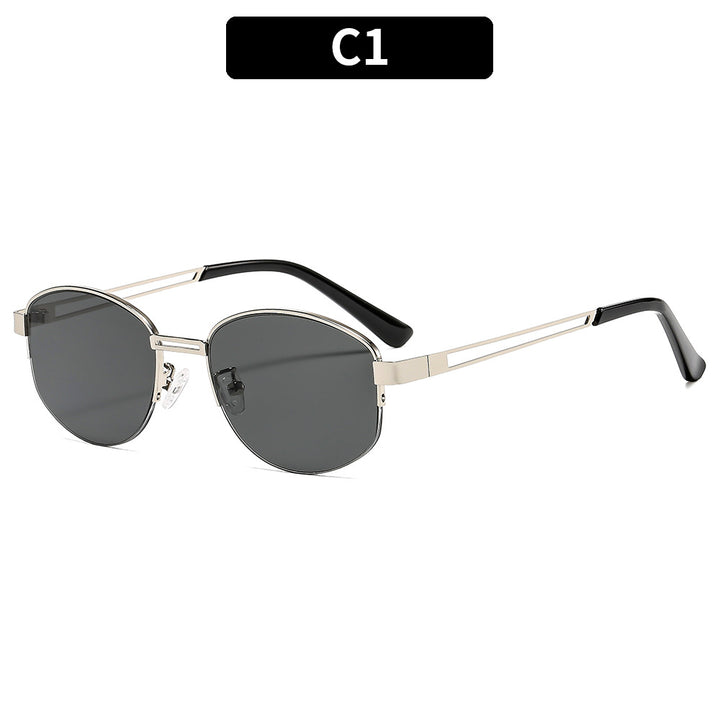 Winkeldesign Metallene Hexagon Sonnenbrille