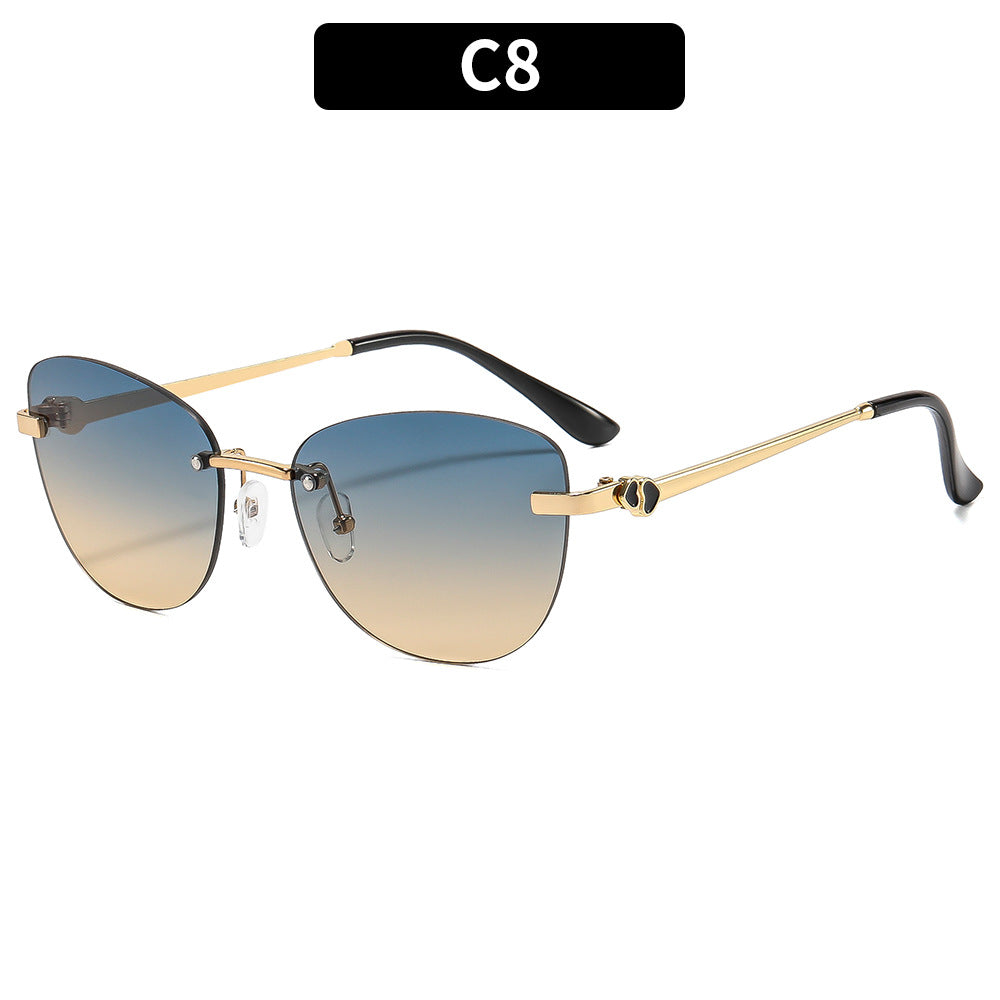 Luxuriöse Farbverlauf-Glas Mode-Sonnenbrille