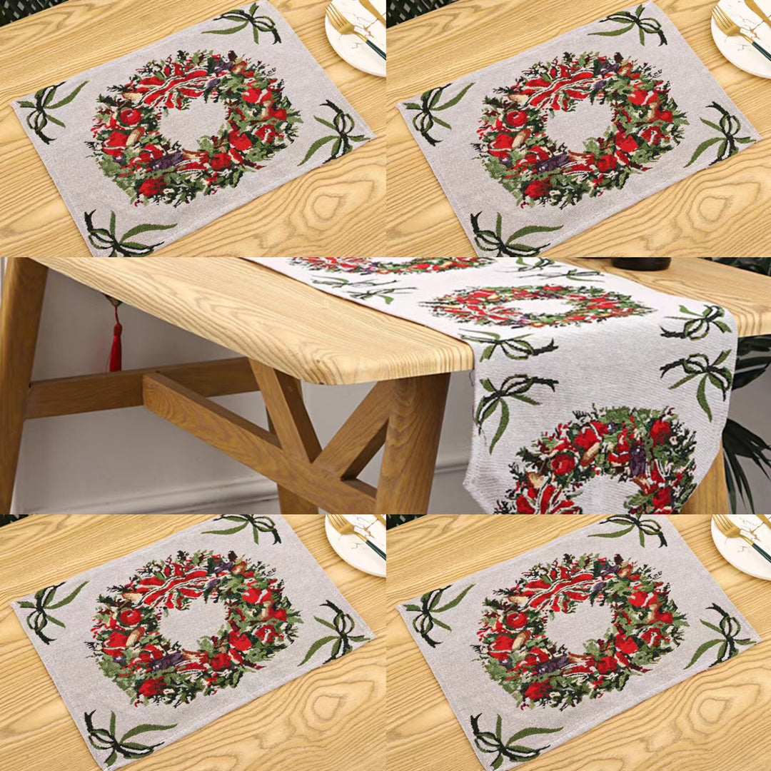 Festliche Tischdecke mit Weihnachtsbaum-Motiv Karnz