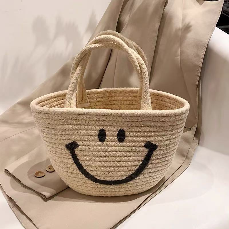 Damen Handtasche mit fröhlichem Smiley-Motiv Karnz