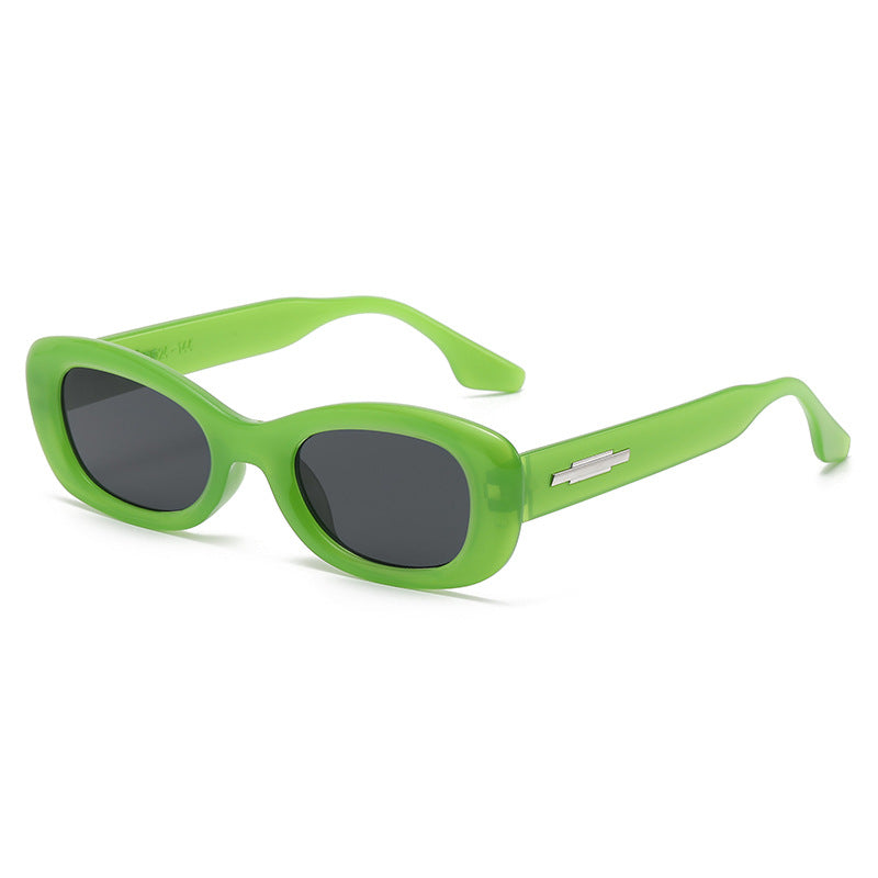 Damen modische Sonnenbrille mit ovaler Rahmenform und UV-Schutz Karnz