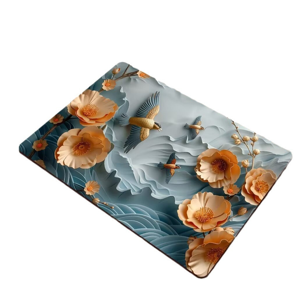 Künstlerisches Blumendesign Küchenmatte Karnz