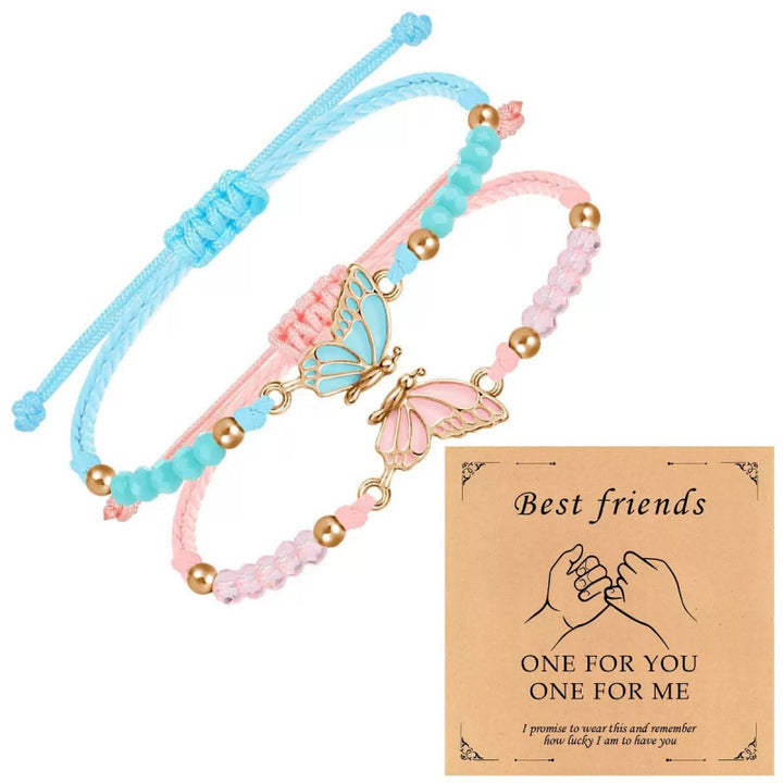 Butterfly Charm Halskette und Armband Set Karnz