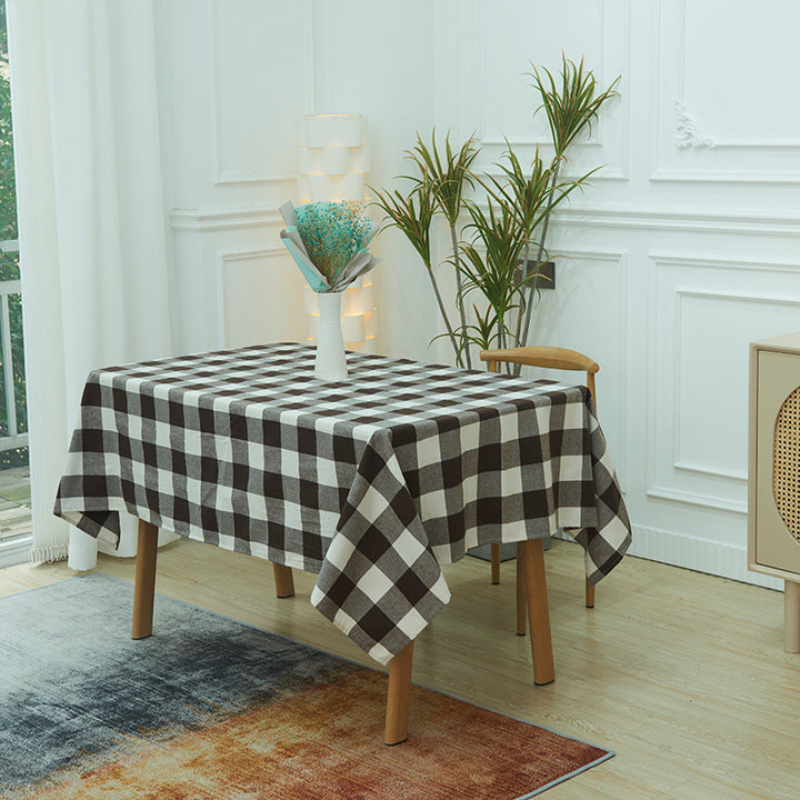 Karierter Tischdecke