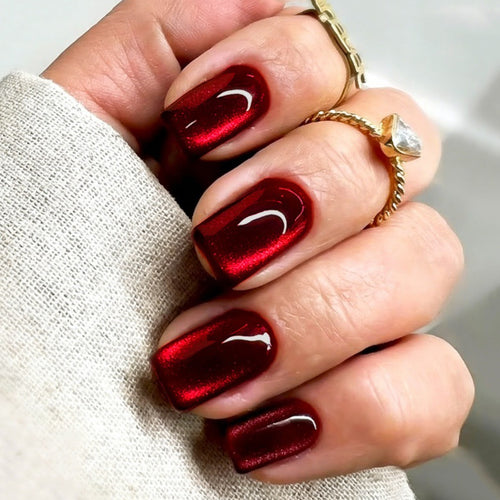 Glänzendes quadratisches Press-On-Nagelset Karnz