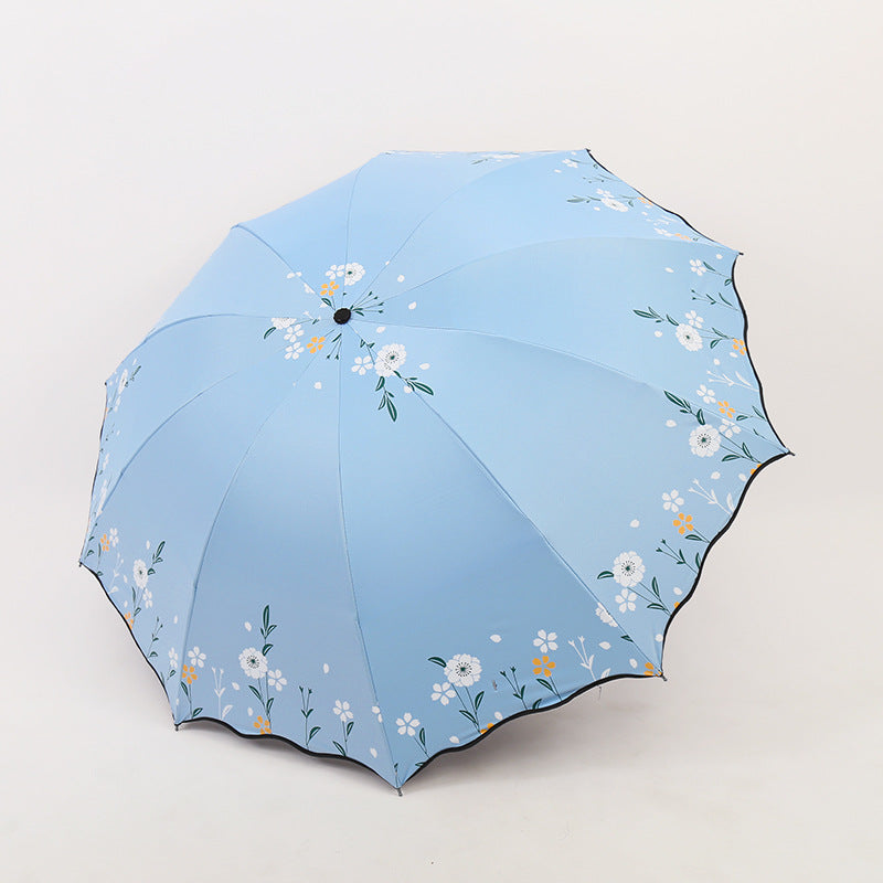 Damen blumenverzierter Regenschirm Karnz