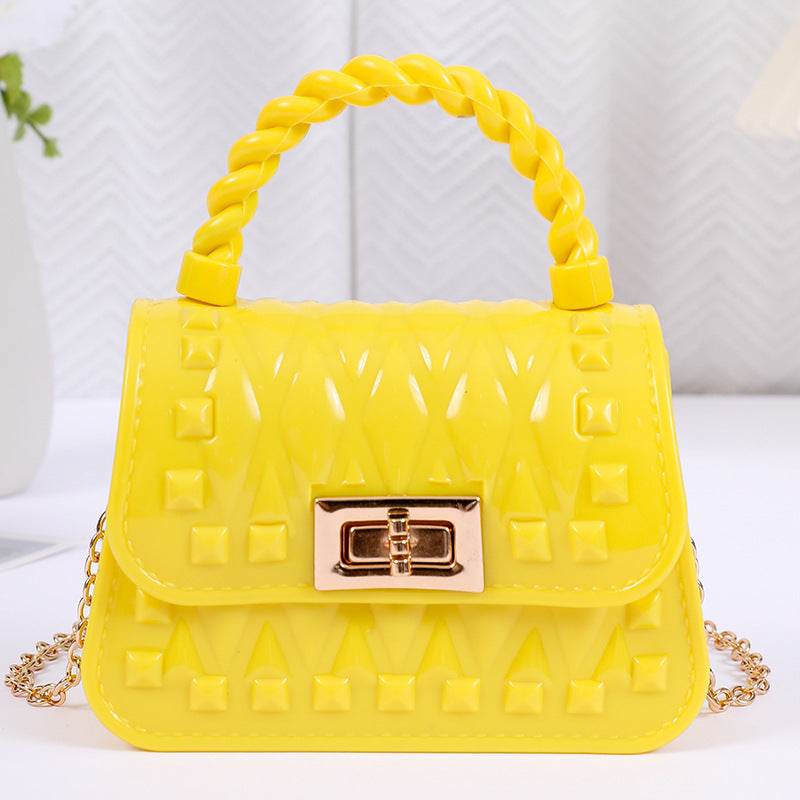 Damen Designer Handtasche mit strukturiertem Obermaterial und goldfarbener Schnalle Karnz
