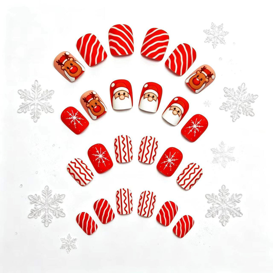 Kreative Weihnachtskunstnägel mit Festlichen Motiven Karnz