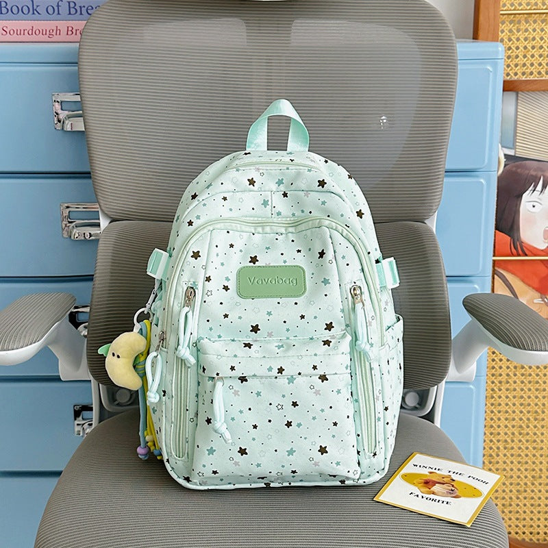 Stern-Druck Multi-Taschen Rucksack Karnz