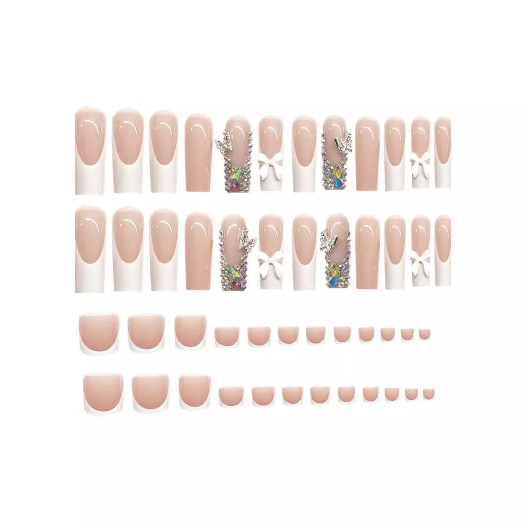 Elegante 3D Kristall-verzierte Acryl-Nagelerweiterungen Karnz