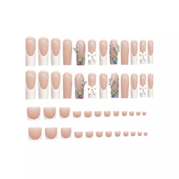 Elegante 3D Kristall-verzierte Acryl-Nagelerweiterungen Karnz