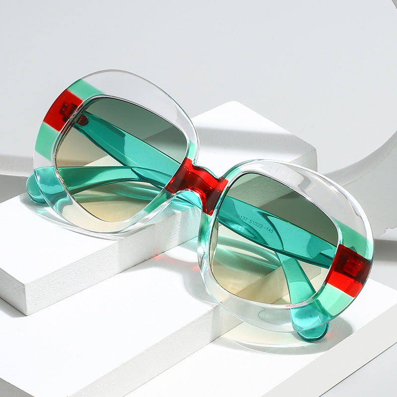 Vintage-inspirierte geometrische Rahmen-Sonnenbrille Karnz