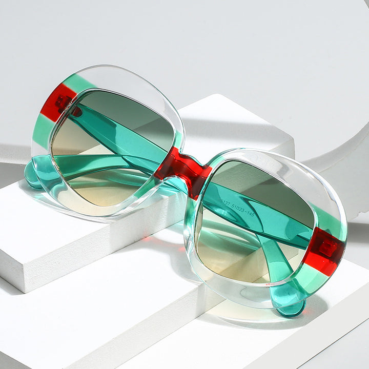 Vintage-inspirierte geometrische Rahmen-Sonnenbrille Karnz