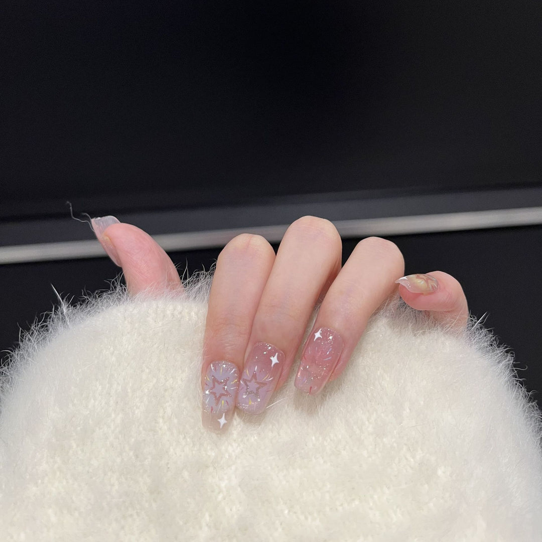 Sternenhimmel-inspiriertes Press-On-Nagelkunst-Set Karnz