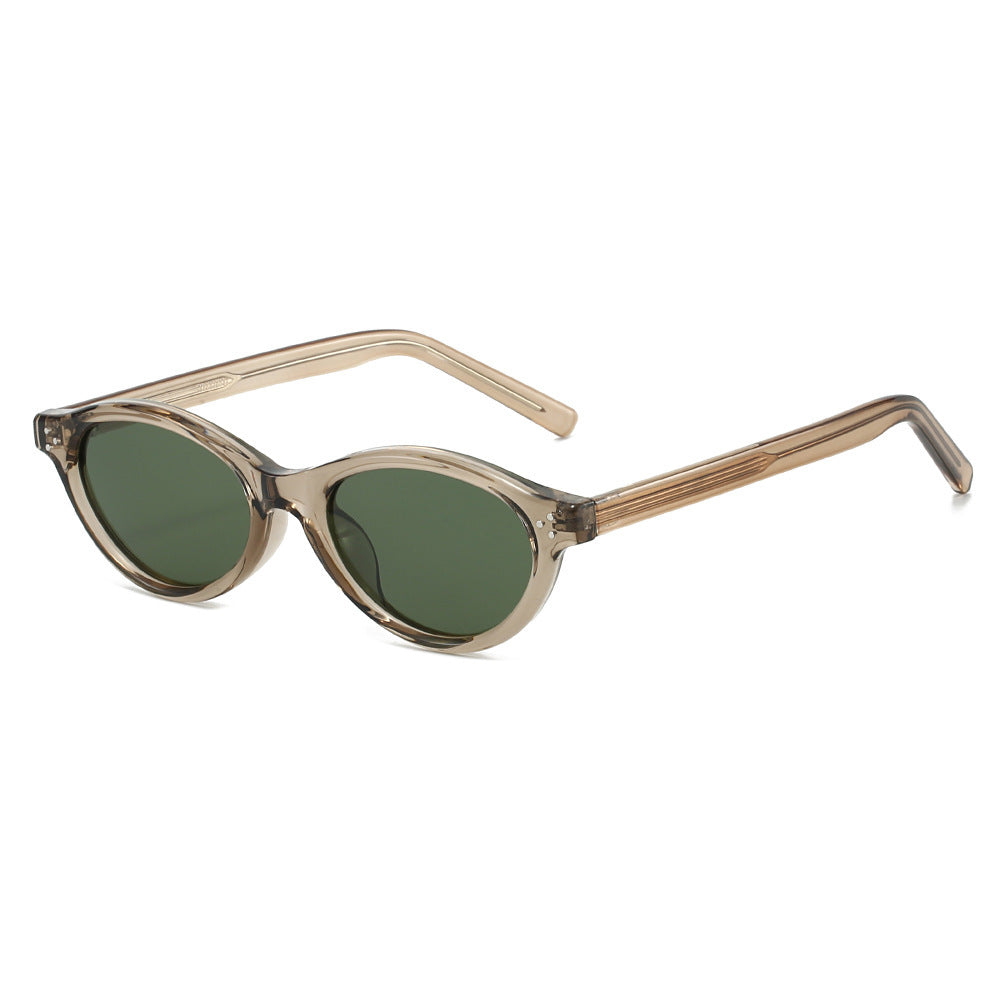 Damen Cat-Eye Sonnenbrille mit elegantem, transparentem Rahmen und UV400-Schutz Karnz