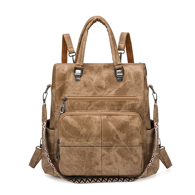 Vielseitiger Multi-Compartment Kunstleder Rucksack Karnz