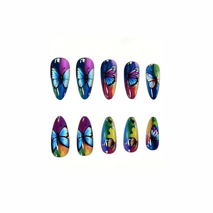 Künstlerische Schmetterling Nagelkunst Verzierungen Karnz
