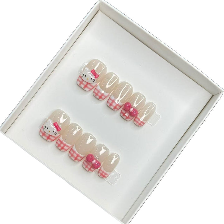 Handgemachtes süßes Charakter Press-On Nagelset
