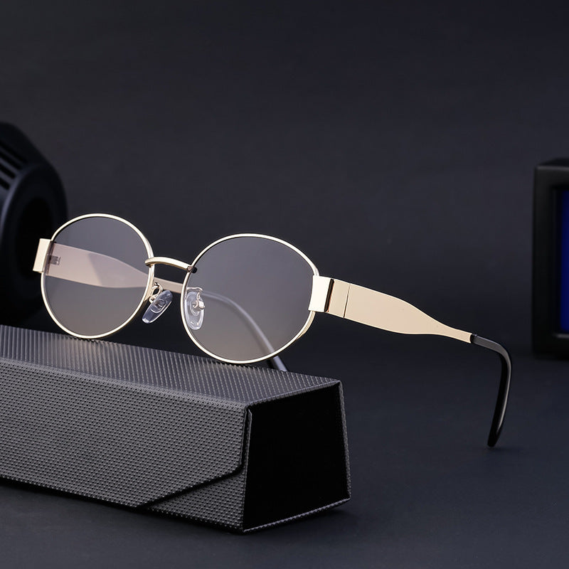 Damen modische Sonnenbrille im eleganten ovalen Design Karnz