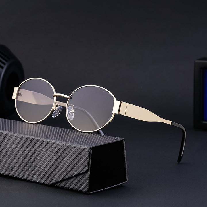 Damen modische Sonnenbrille im eleganten ovalen Design Karnz