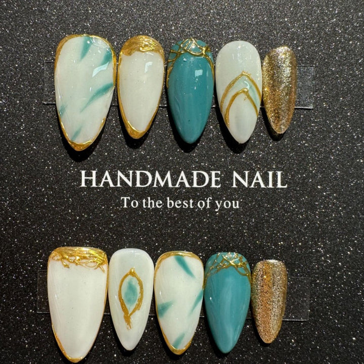Handgefertigtes dekoratives Press-On-Nagelkunst-Set  1791773546