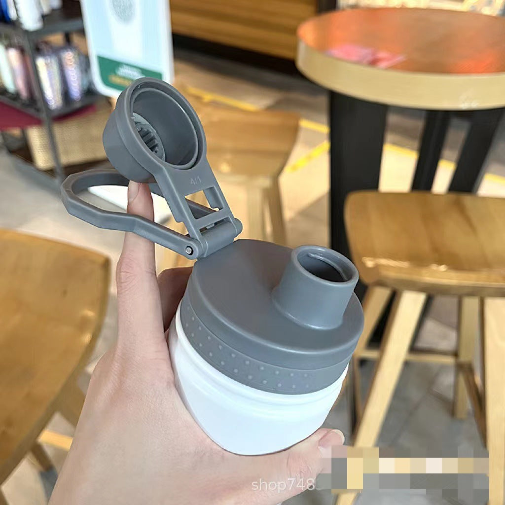 Damen isolierte Trinkflasche mit integriertem Silikon-Trinkverschluss Karnz