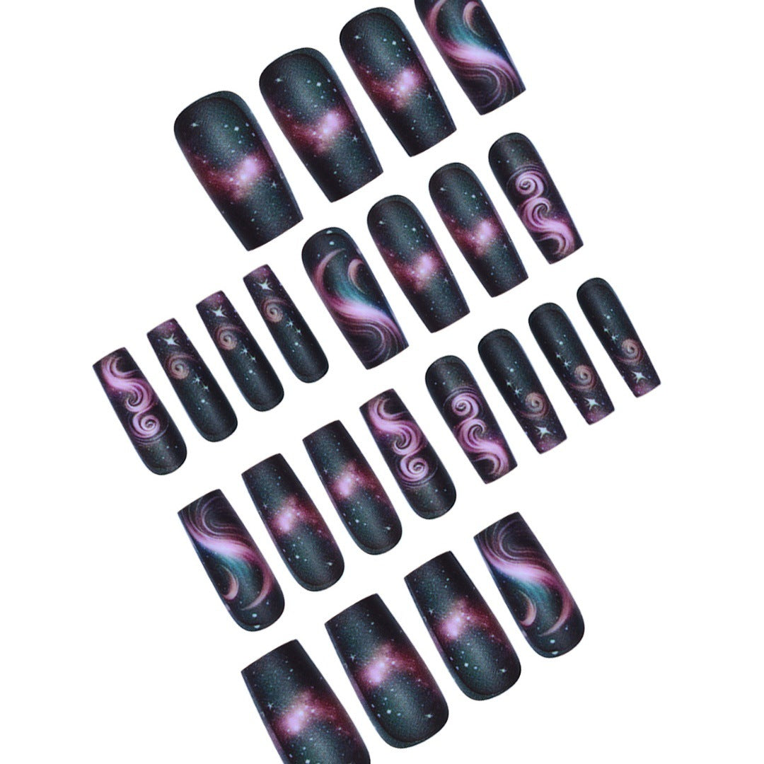 Galaxy-Themed Press-On Nail Extensions Karnz