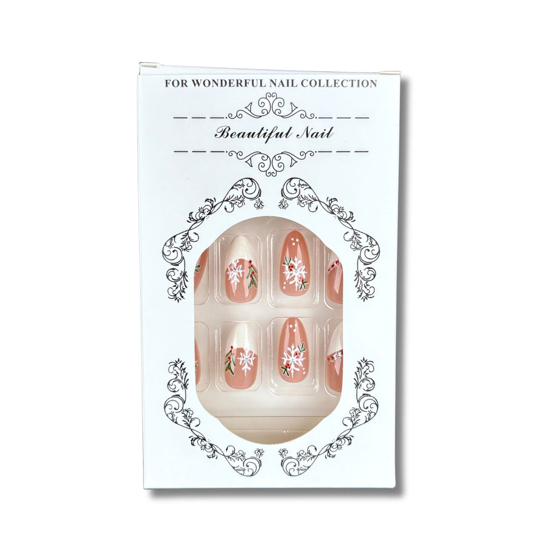 Blumenmuster Press-On Nagel Set