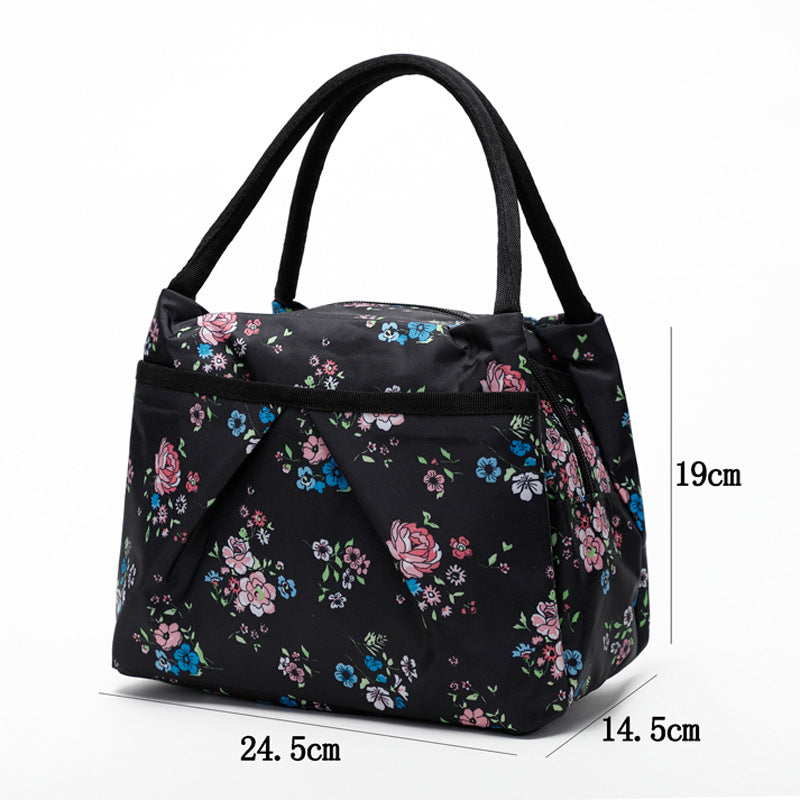 Blumige isolierte Lunch-Kühltasche Karnz