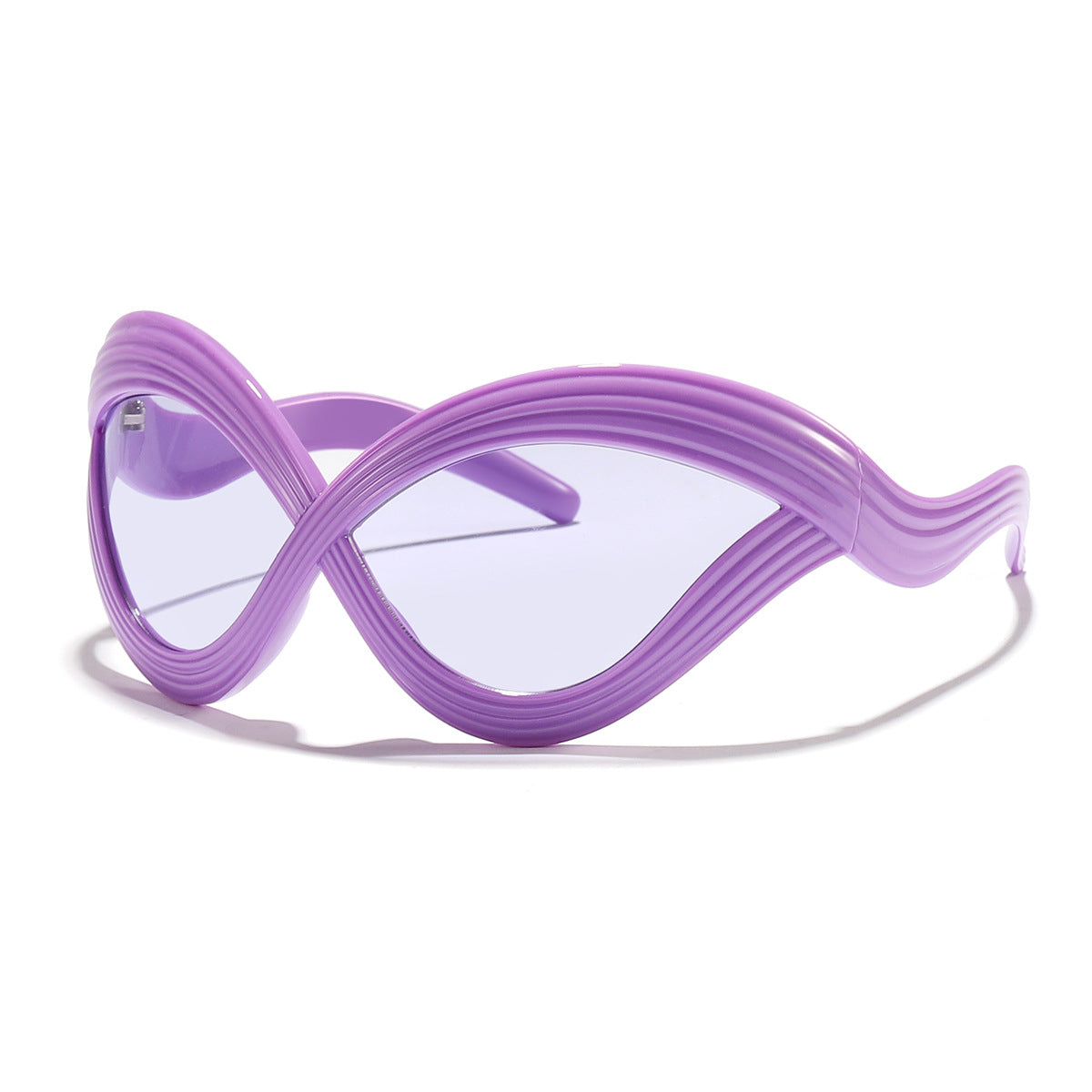 Damen modische Sonnenbrille mit innovativem Wellenrahmen Karnz