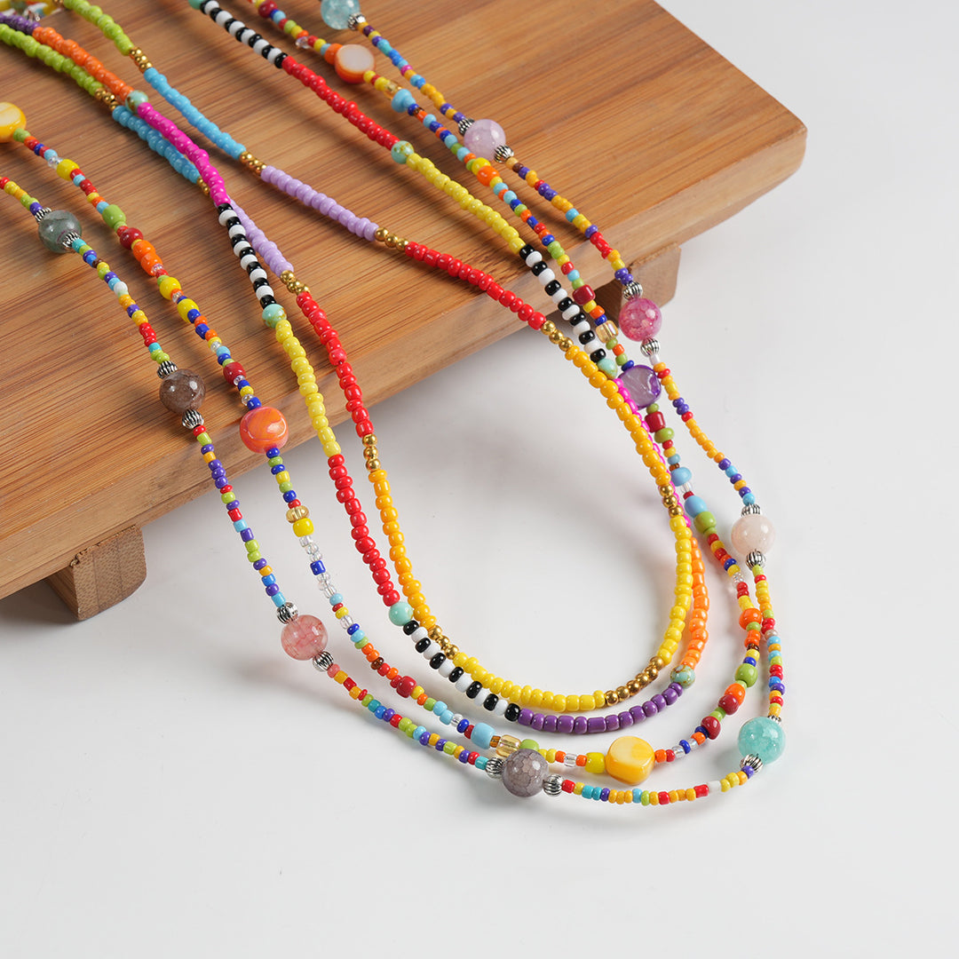 Bunte handgefertigte Perlen-Brillenband Karnz