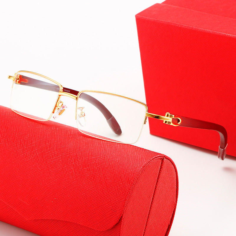 Damen moderne quadratische Sonnenbrille mit luxuriösem Metallrahmen Karnz