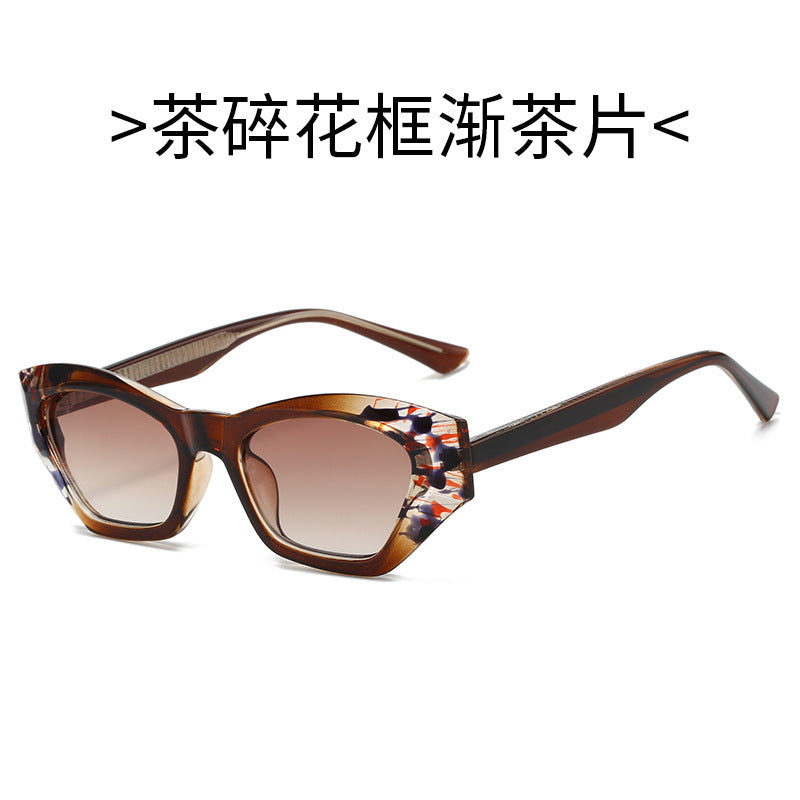 Damen Cat-Eye Sonnenbrille mit modernen transparenten Akzenten Karnz