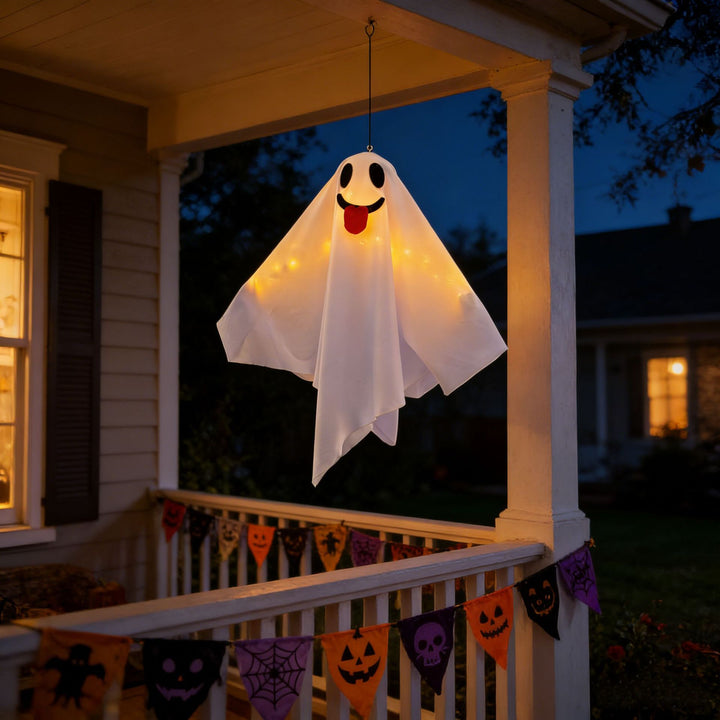 Dekorative Halloween Geistfigur mit LED-Beleuchtung