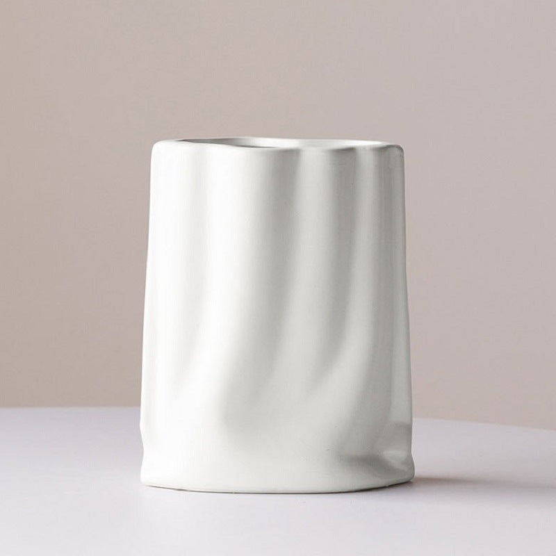 Künstlerische Metall Skulptur Vase