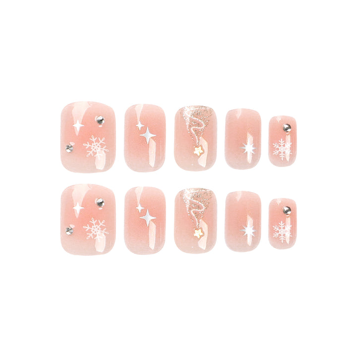 Kunstvolle Nagelverlängerungen mit Weihnachtsdesign Karnz