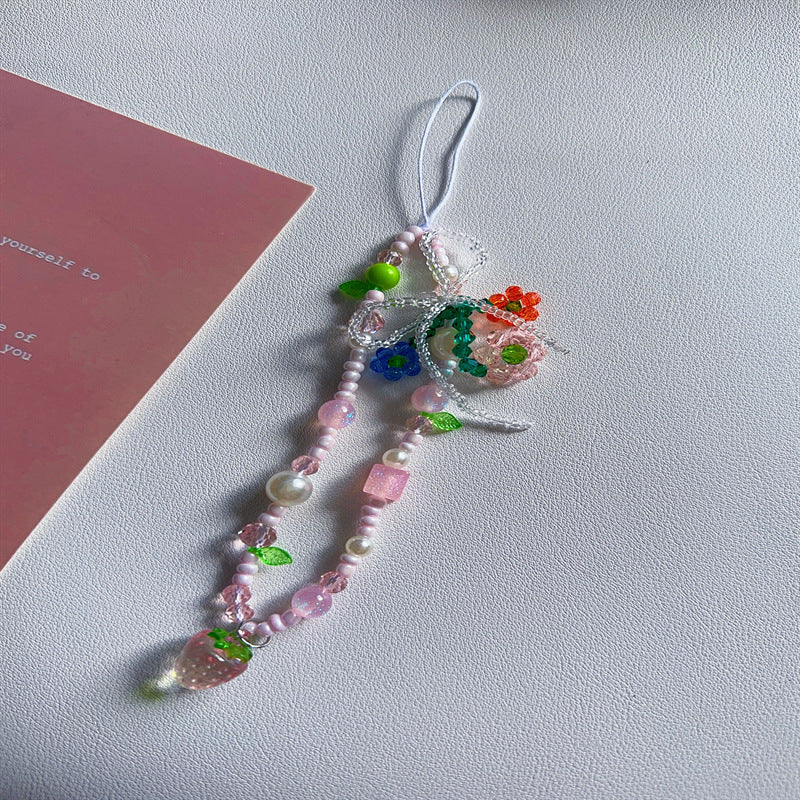 Florale Charme Perlen Telefonband Karnz