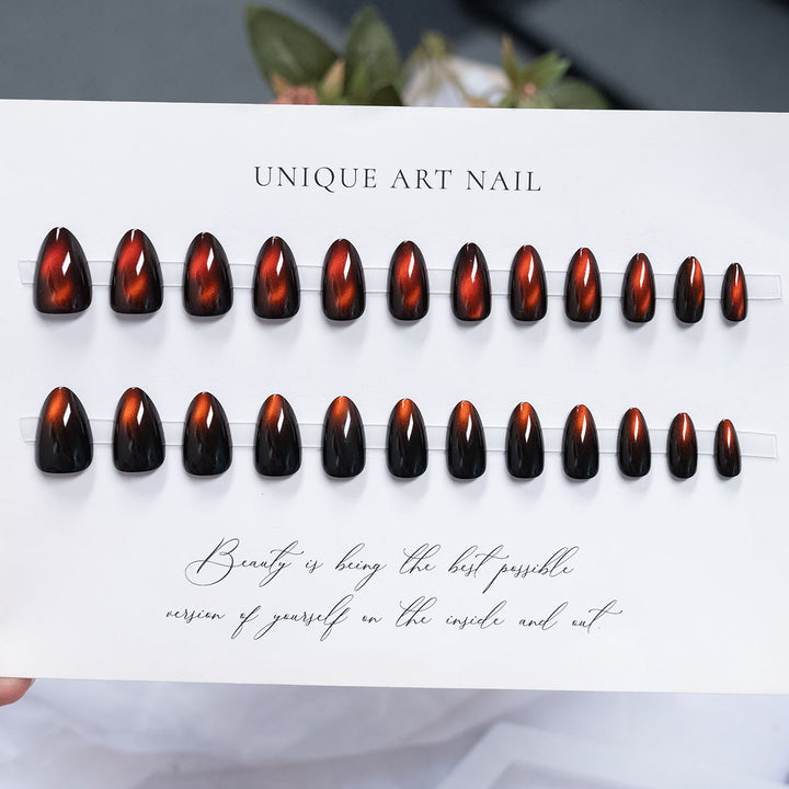 Glänzendes, langanhaltendes Press-On-Nagelset