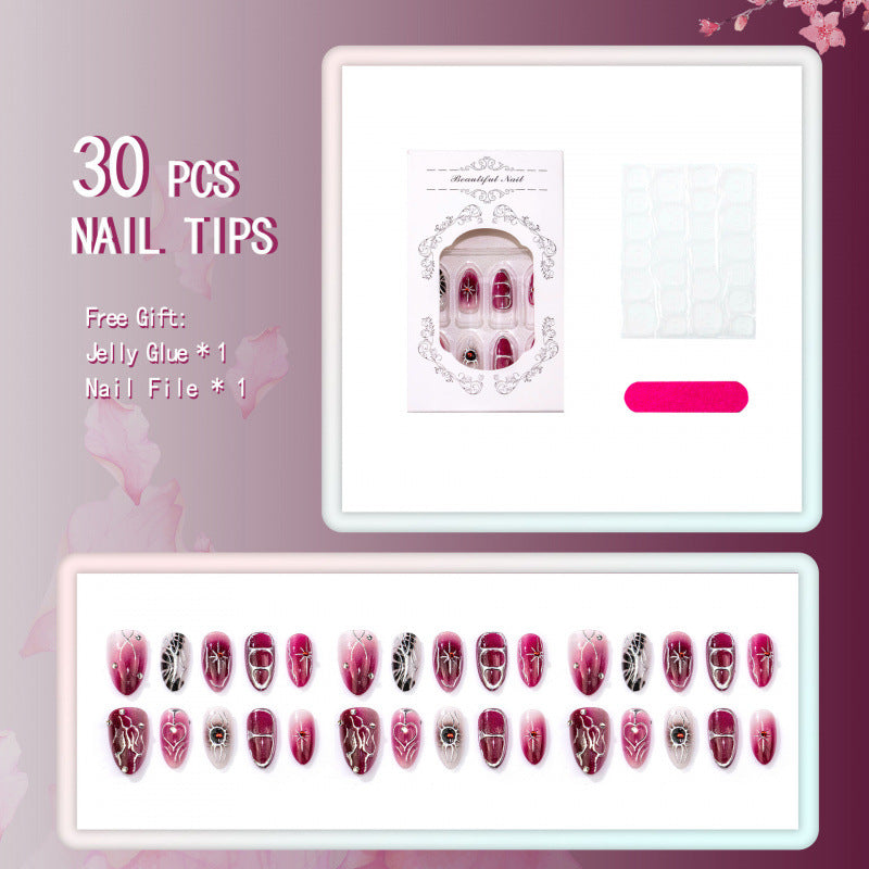 Künstlerisches Glamour Presse-on Nagelset